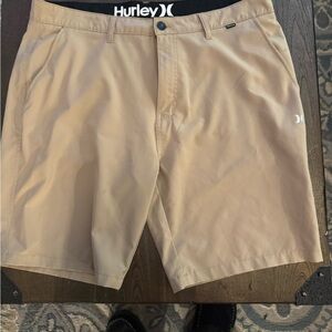 Hurley Men's Khaki Flat Front Shorts